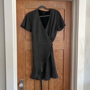 Banana republic ruffle hem wrap dress